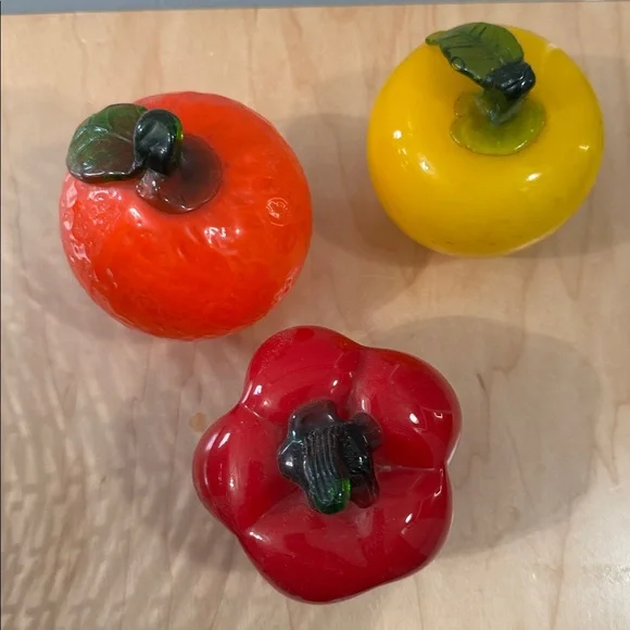 Set of 8 Glass Fruits & Vegetables - Picture 3 of 4